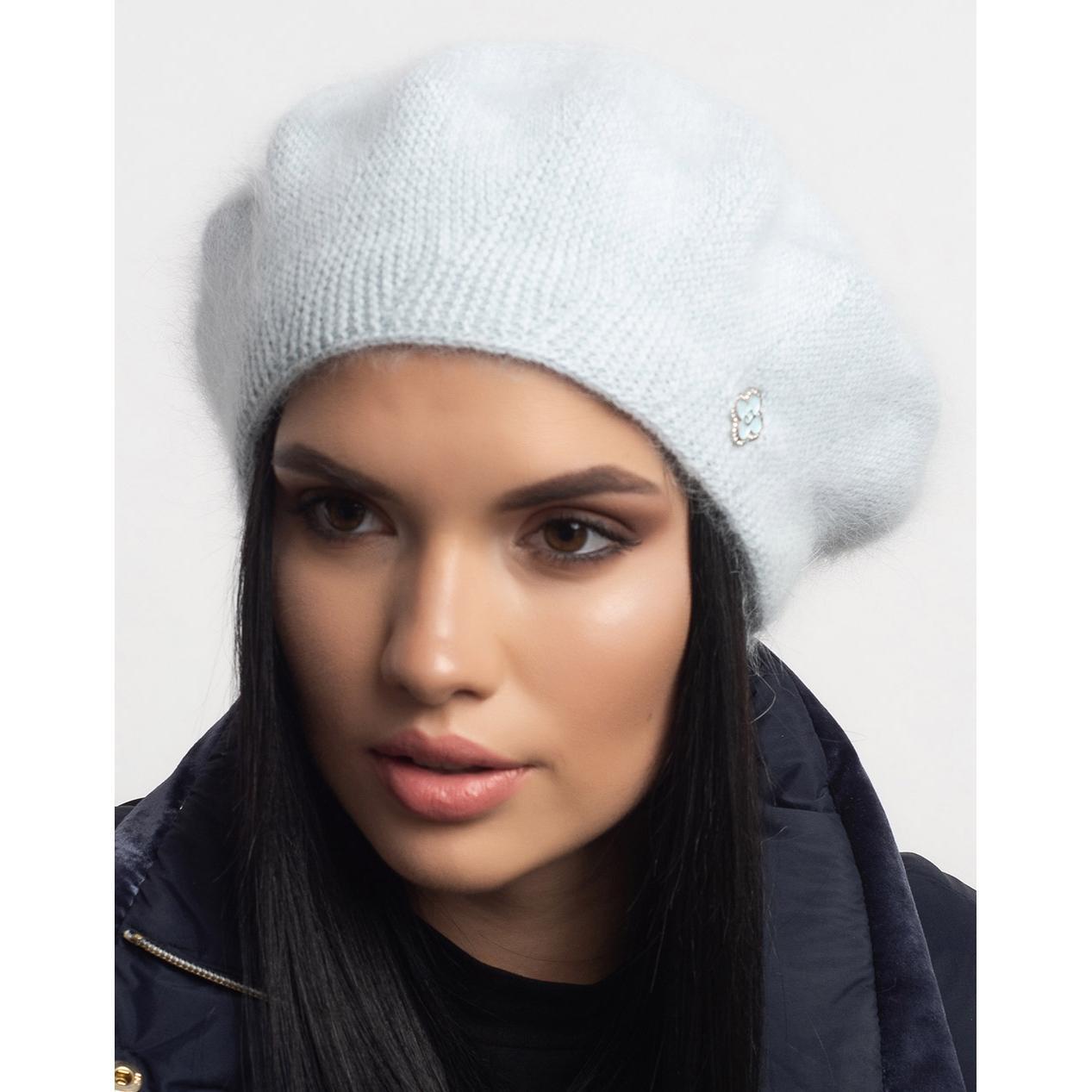 Берет женский одинарный Leks Калина one size Небесный