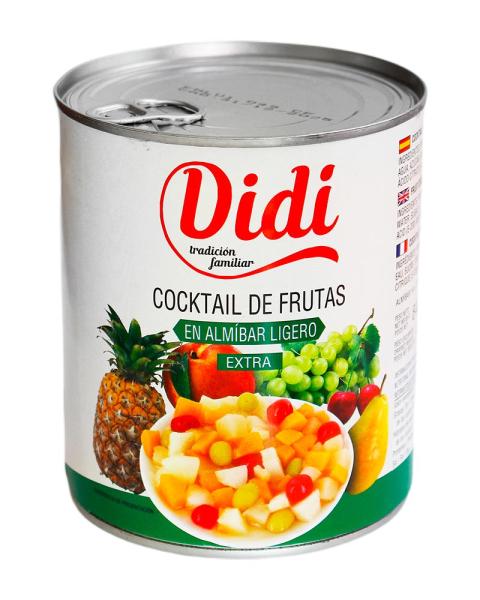 Фрукты консервированные ассорти Didi Cocktail de Frutas 840 г (К-133)