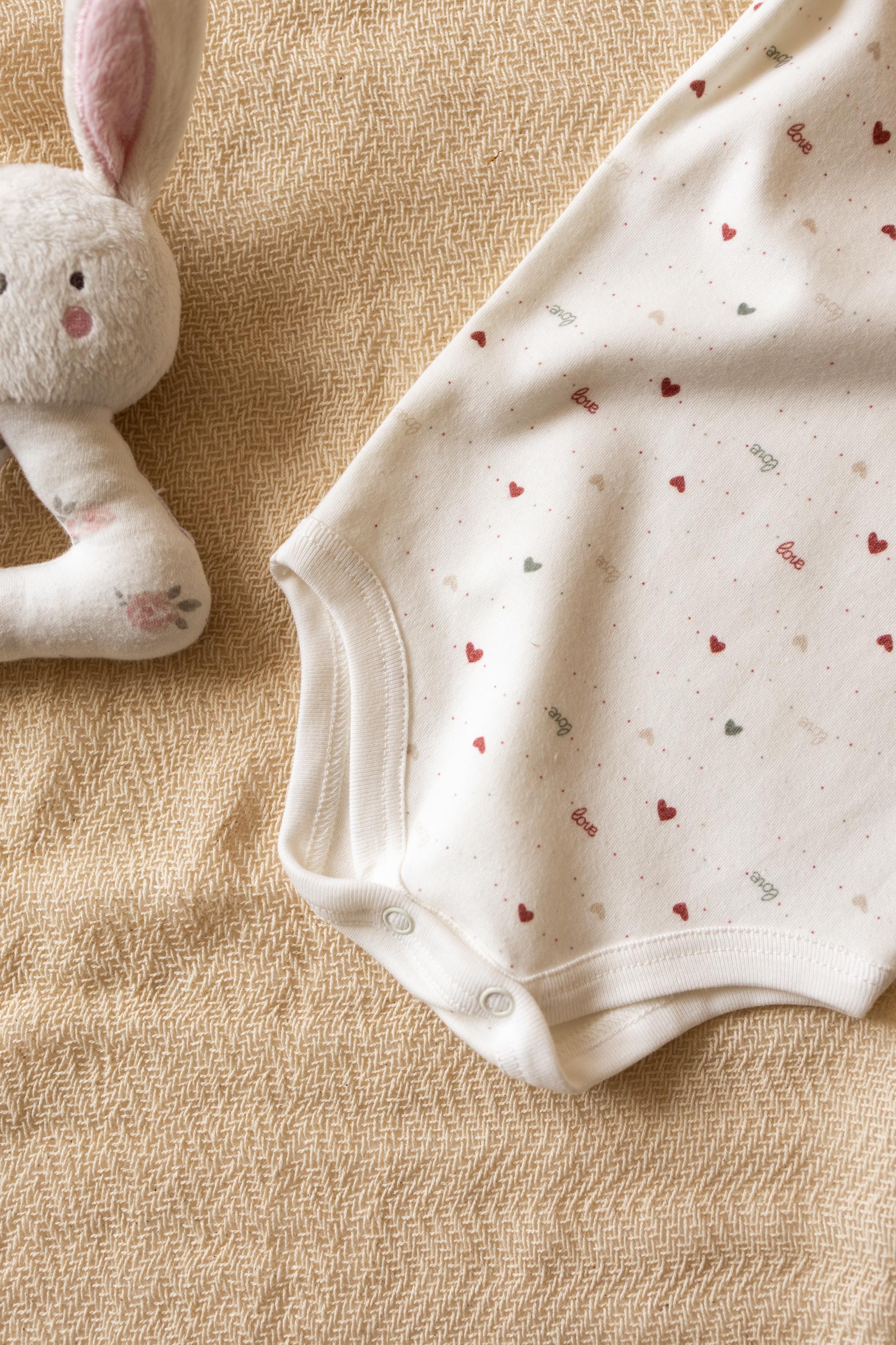 Боди интерлок короткий рукав Сердечка 86 см (2630372287) - фото 3 Боди интерлок короткий рукав Сердечка 86 см (2630372287) - фото 3