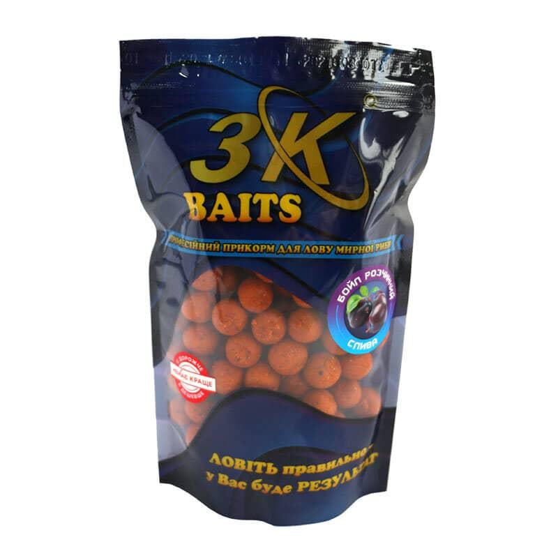 Бойл розчинний 3KBaits Слива 16 мм 400 г (3KB1249)