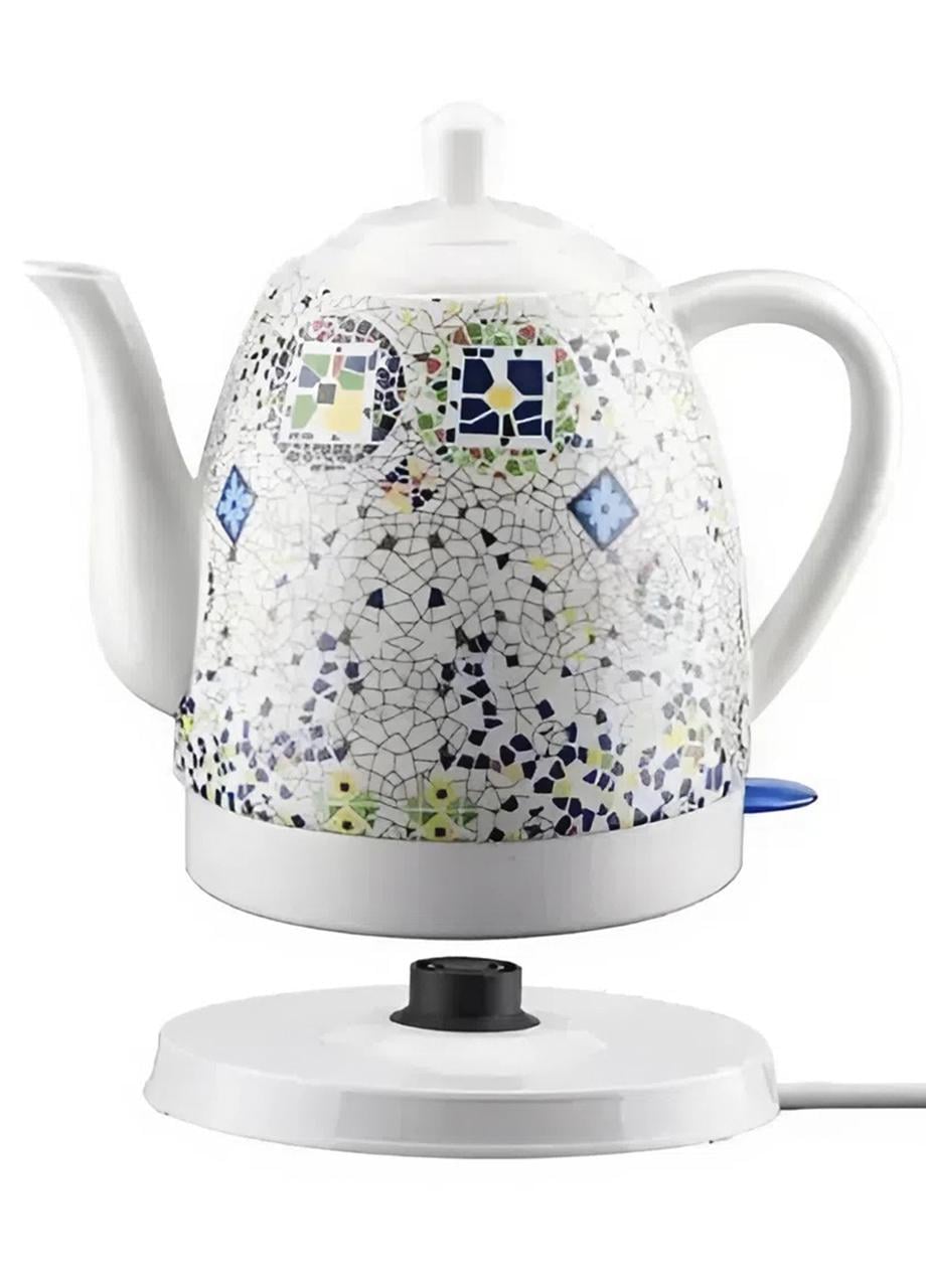 Электрочайник AC Electric MS-7837 с керамическим корпусом и автоотключением 1000W 1,4 л Белый (21141)