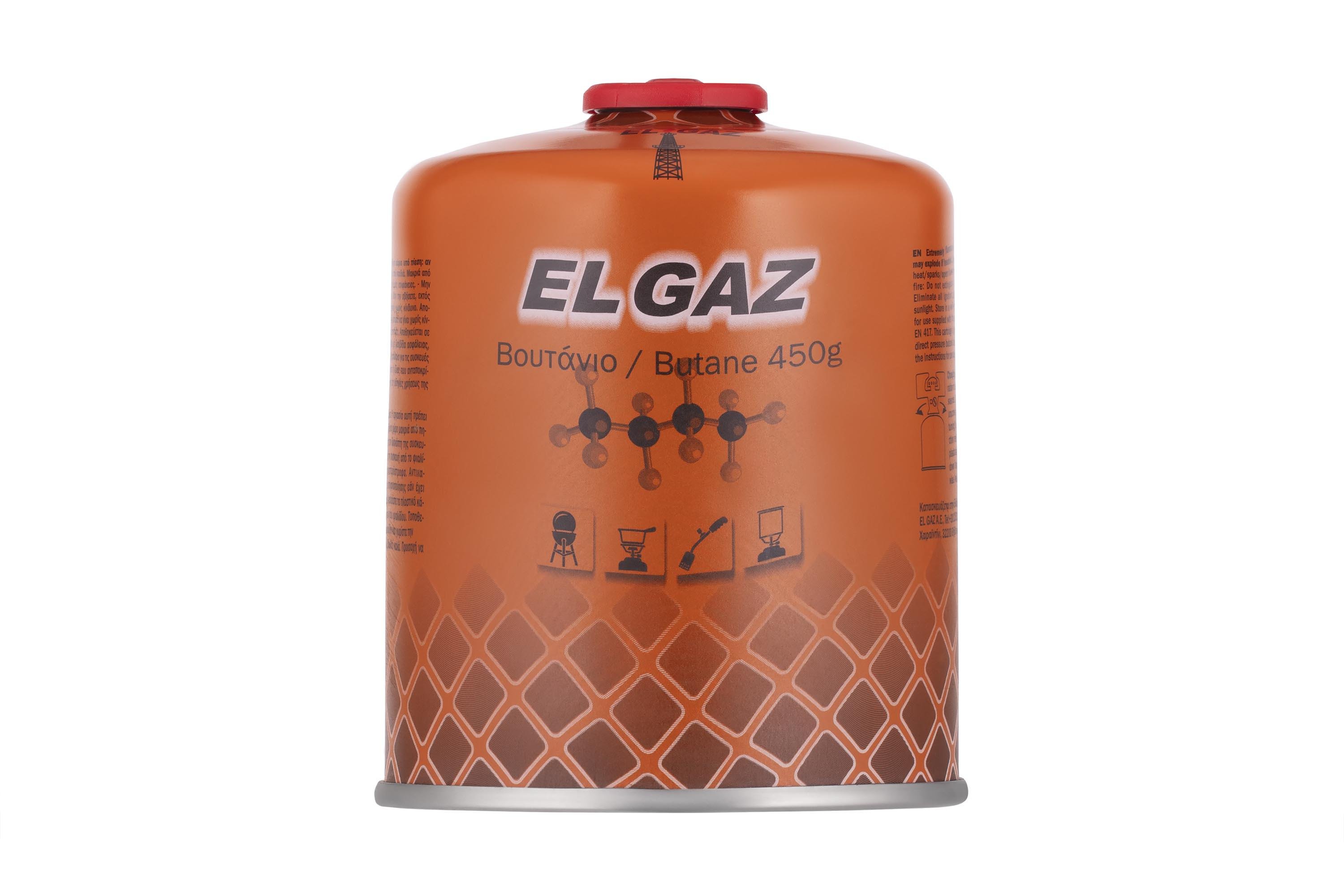 Баллон-картридж газовый EL GAZ ELG-400 бутан 450 г