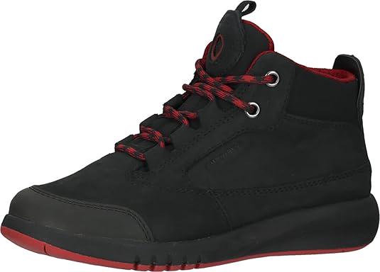Ботинки деми Geox Aeranter с мембраной Amphibiox р. 34 Black/Dk Red (19721713)