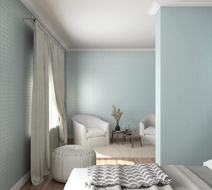 Шпалери вінілові на флізеліновій основі Marburg 10 м Сіро-блакитний (33603) - фото 7