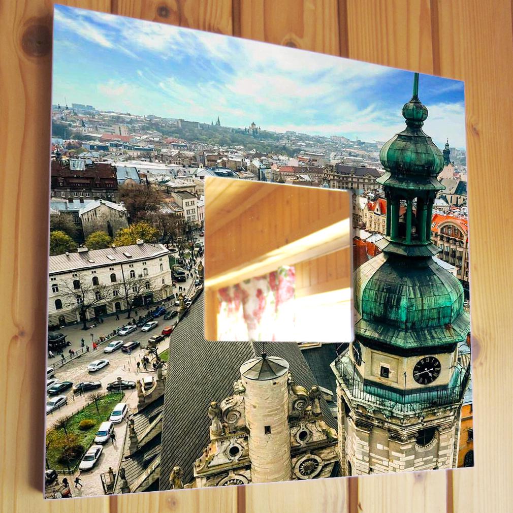 Зеркало Панорама Львов 260х260 мм (M04456)