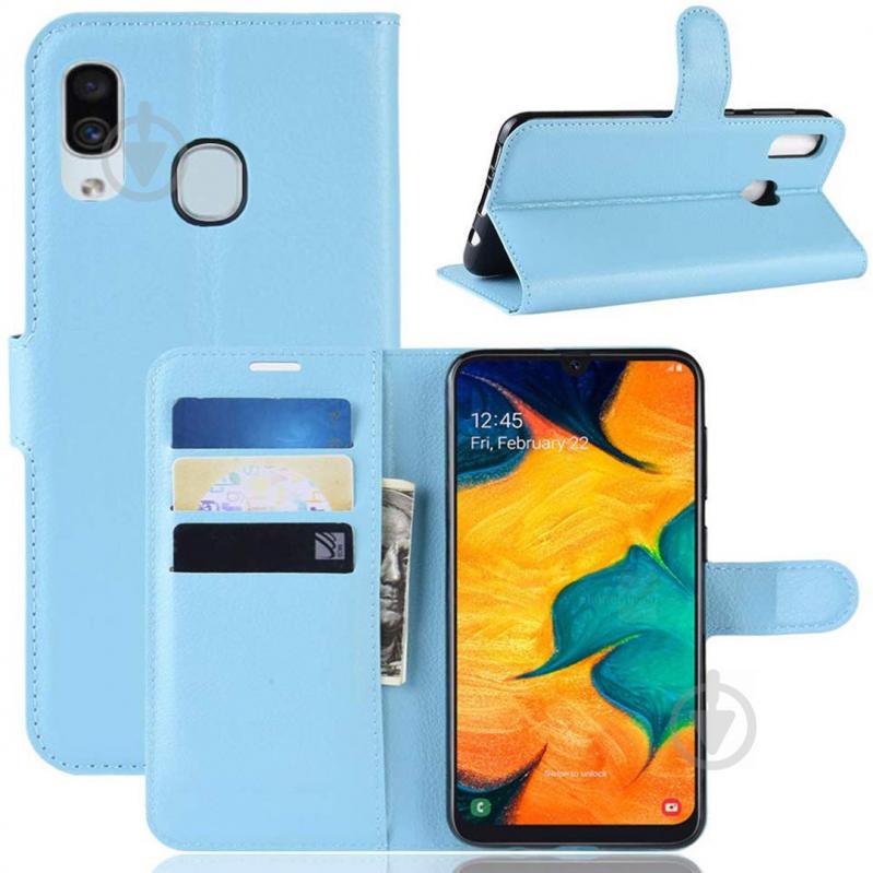 Чехол-книжка Litchie Wallet для Samsung Galaxy A20 / Galaxy A30 Голубой (hub_jyms32023)