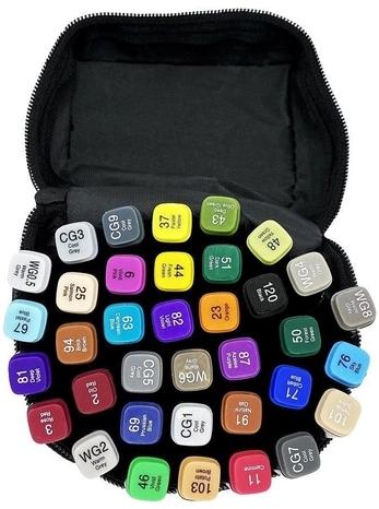 Набір маркерів Touch двосторонніх у чохлі 36 шт. (XK-MRK-BG) - фото 3