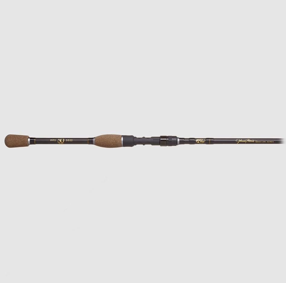 Удилище спиннинговое одночастное Bass Pro Shops Johnny Morris Signature Series 50th Anniversary Spinning Rod 2,18 м 3,5-14 г Fast (JSG72MS50) - фото 2