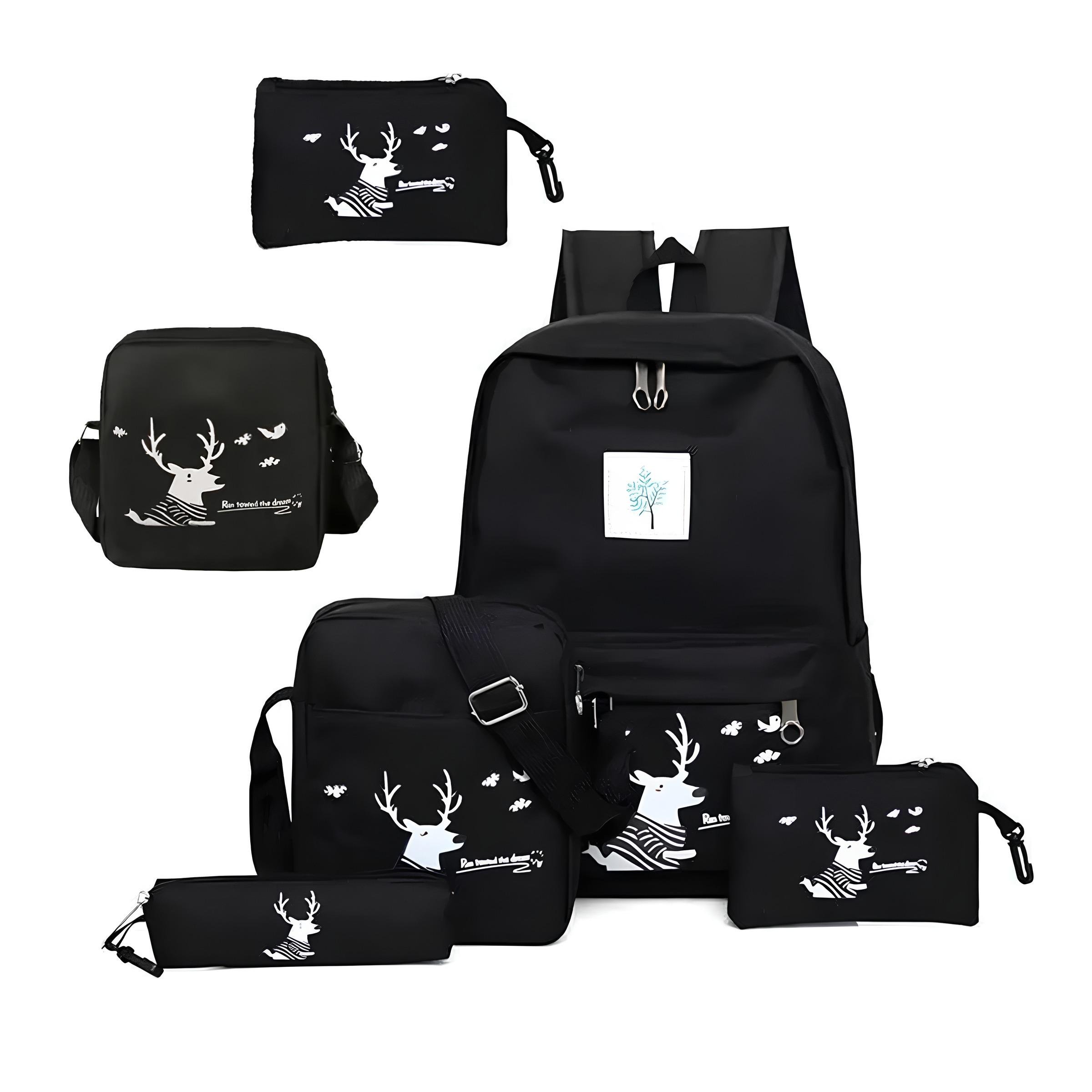 Набір 4в1 рюкзак/сумка/косметичка/пенал Чорний (29164468) - фото 2 Набір 4в1 рюкзак/сумка/косметичка/пенал Чорний (29164468) - фото 2