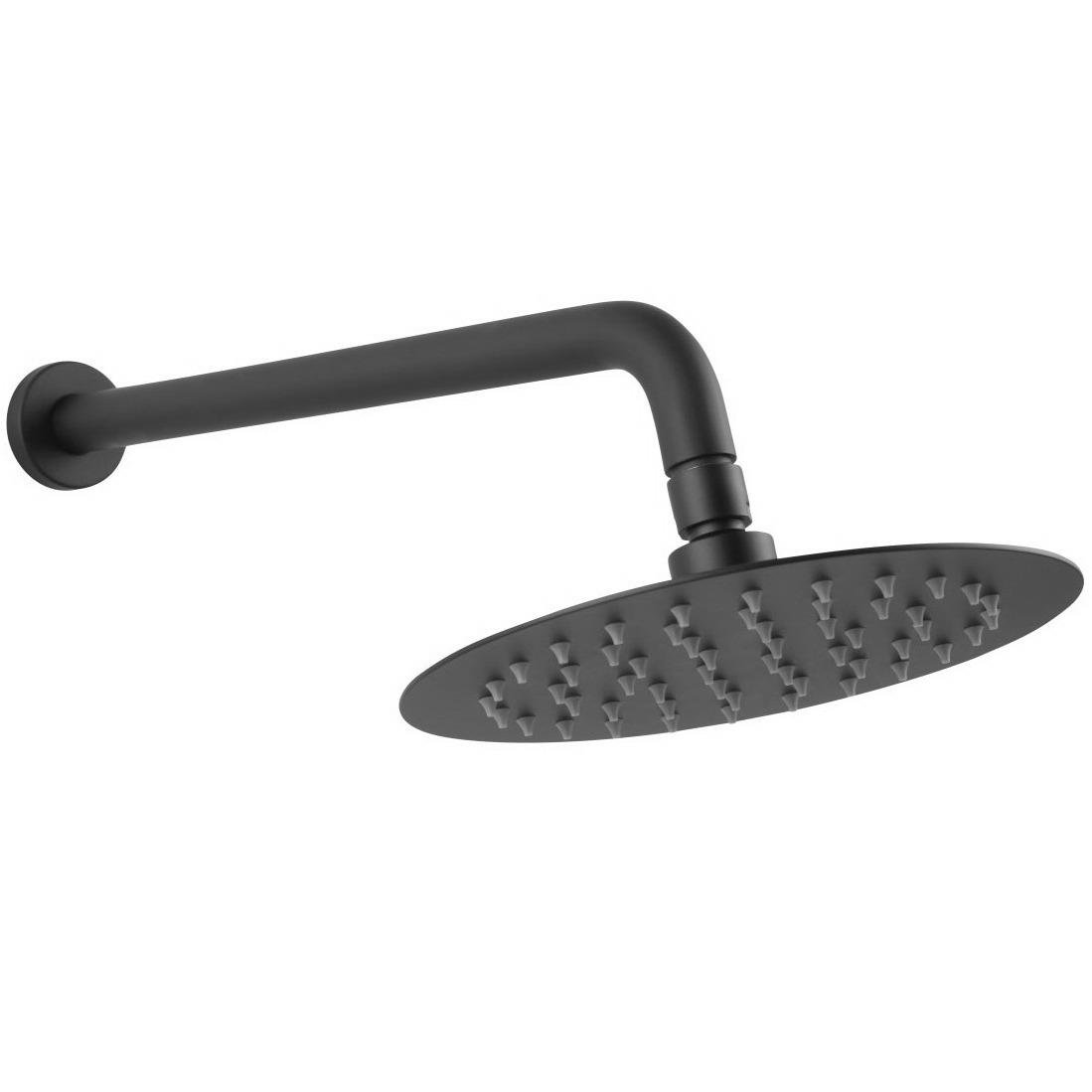 Верхний душ с кронштейном Ferro Slim NPT11BL 200 мм Черный (247150)
