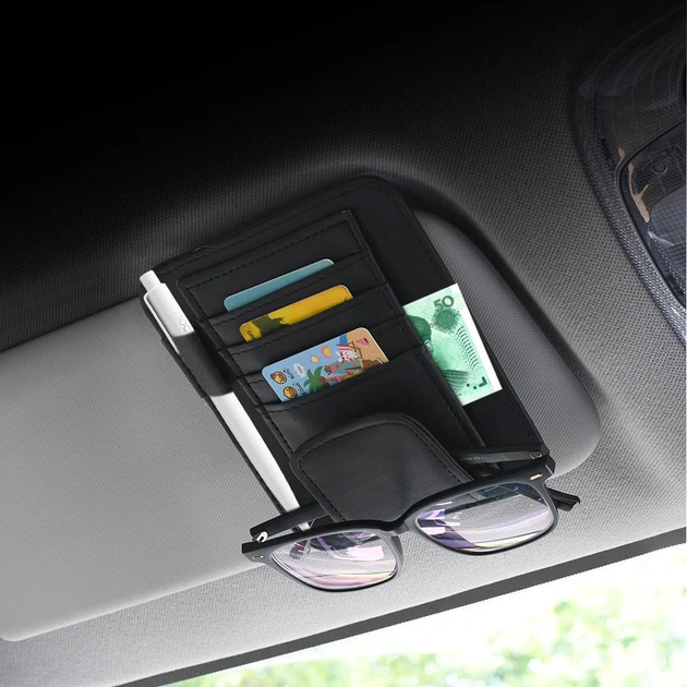 Холдер автомобильный для очков и документов Черный - фото 2