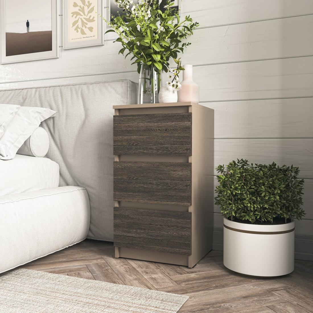 Тумба прикроватная 400х758х398 мм Капучино/Венге аруша (B-762)
