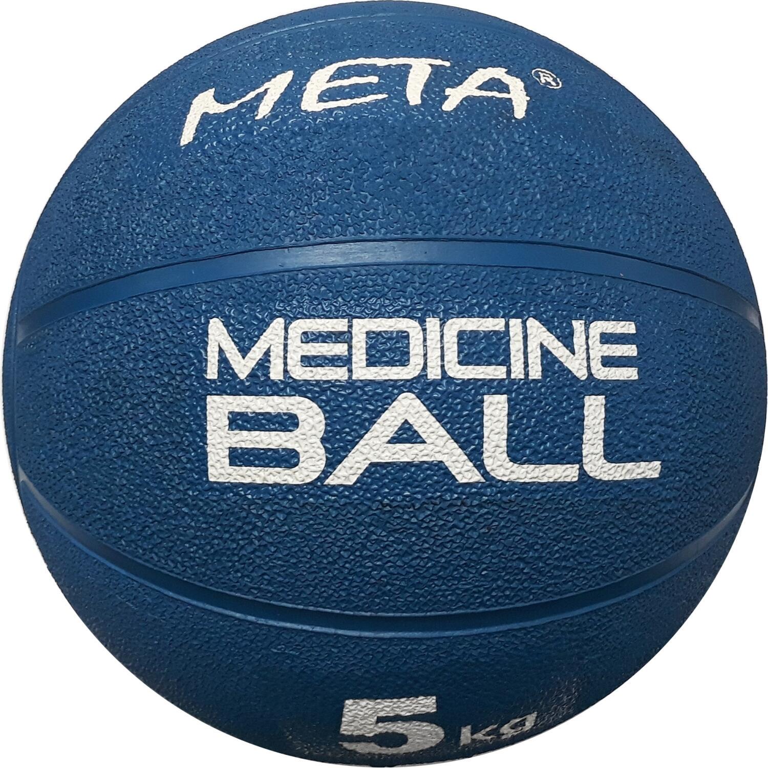 Мяч медицинский Meta COLOUR MEDICINE BALL 5 KG 27 см Темно-синий (3000500100)