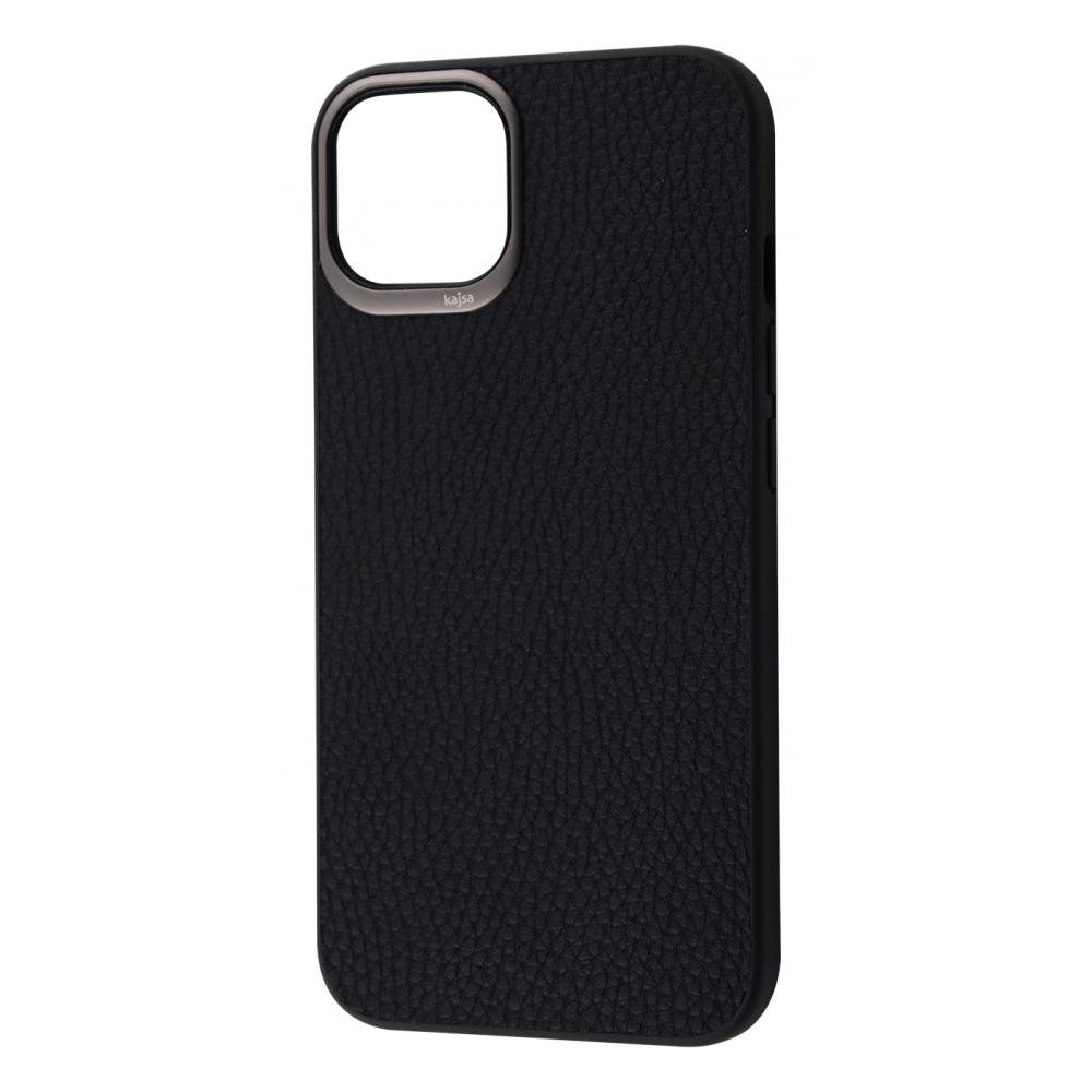 Чохол Kajsa Grainy Leather iPhone 12 Pro Max Black Чорний