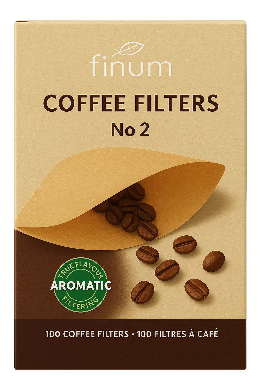 Фильтр бумажный одноразовый для кофе Finum №2 100 шт. в упаковке