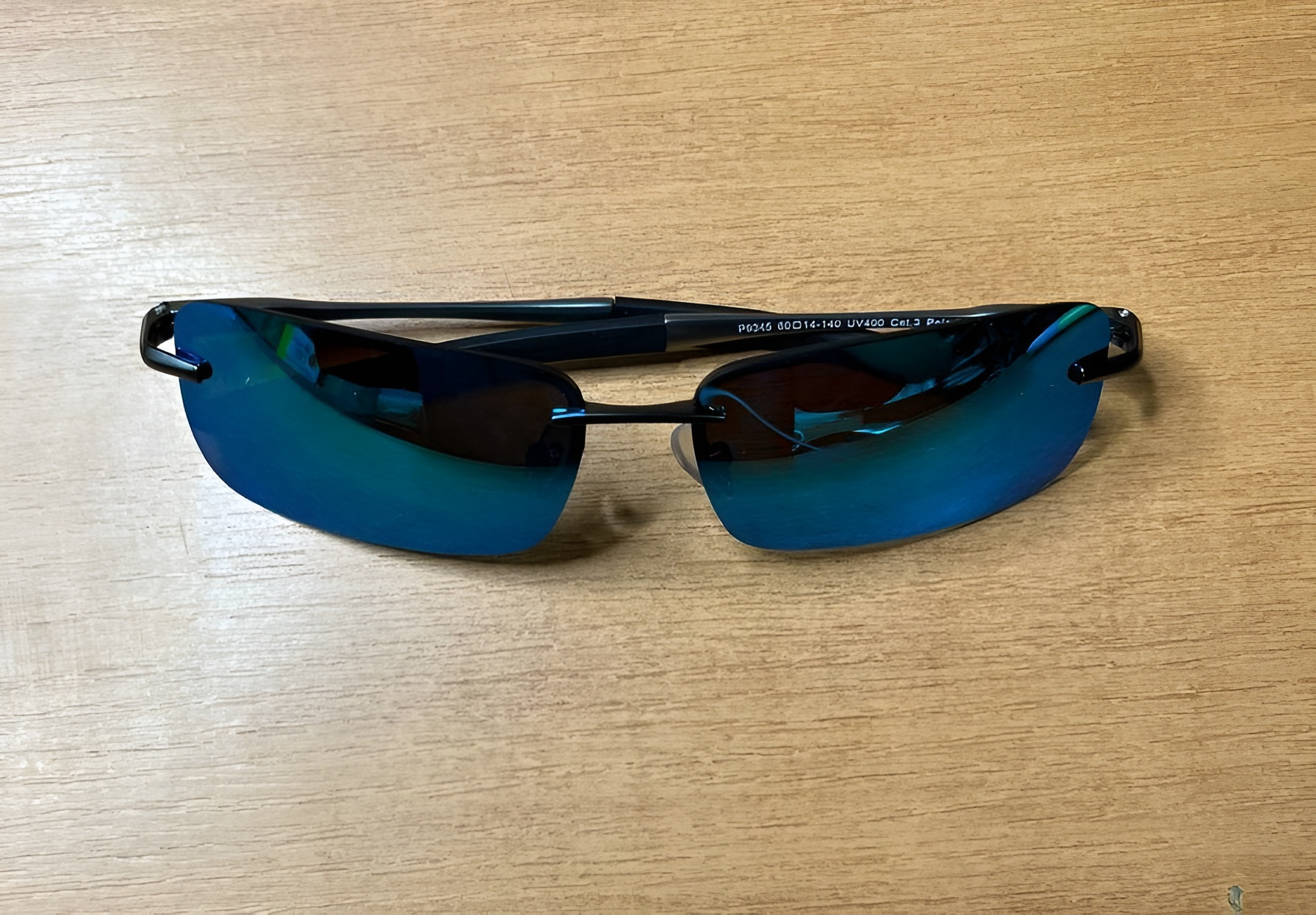 Сонцезахисні окуляри чоловічі Polaroid поляризаційні UV400 антиблікові квадратні Темно-сірий/Блакитний (479c1208) - фото 4