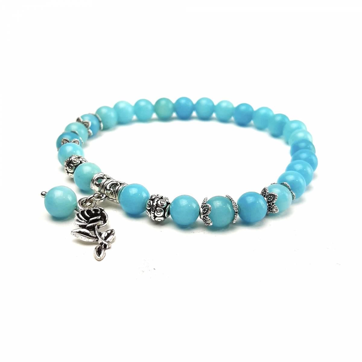 Браслет DARSANA Морской бриз из натурального камня аквамарин (DRSU202)