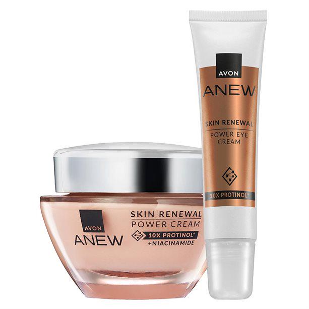 Набор кремов Avon Anew Skin Renewal Энергия Протинола 2в1 для лица/под глаза 50/15 мл (AV9805182)