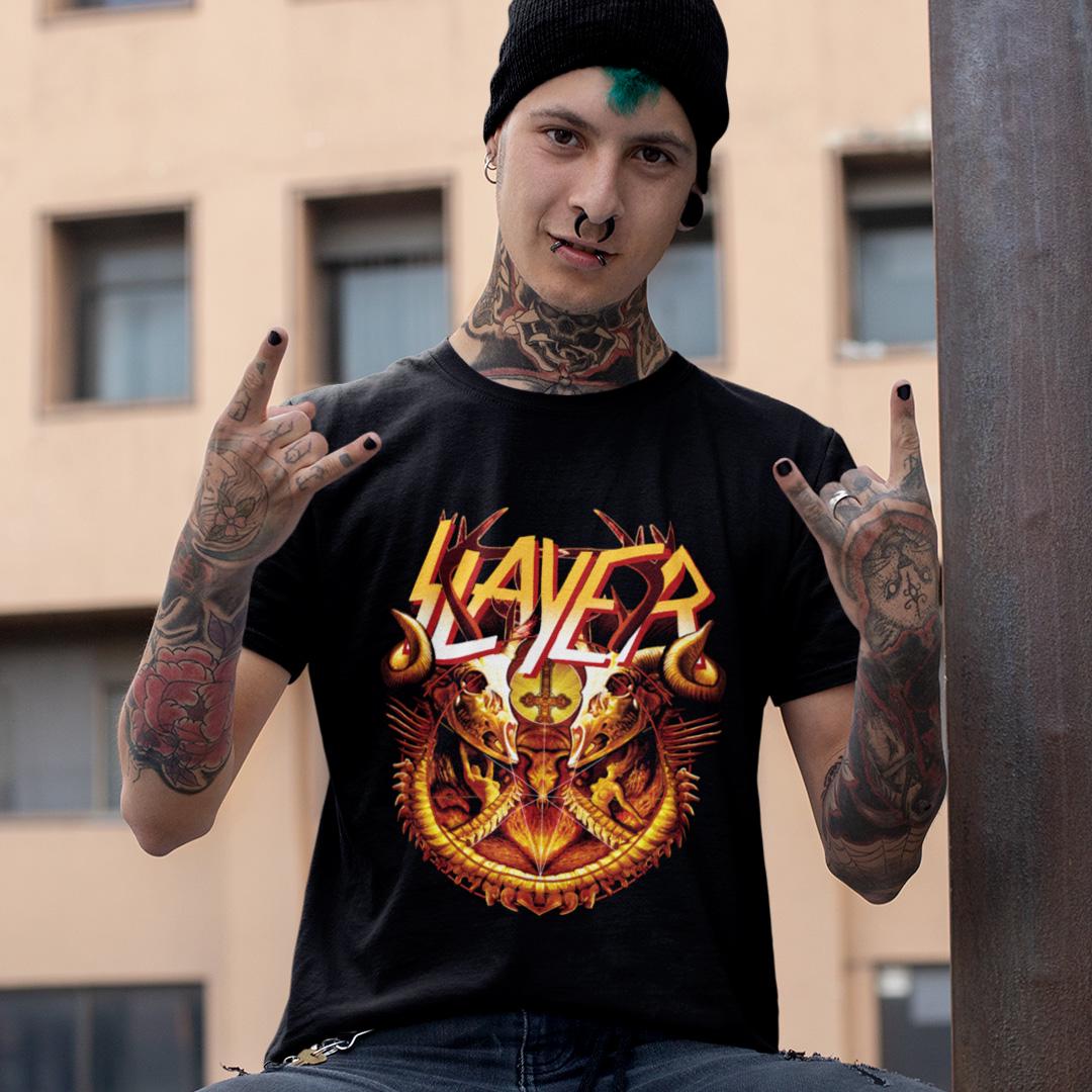 Футболка унисекс Slayer Ram Skulls 4XL Черный (0000010156)