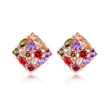 Серьги с кристаллами Сваровски Italina 5125426 Разноцветный