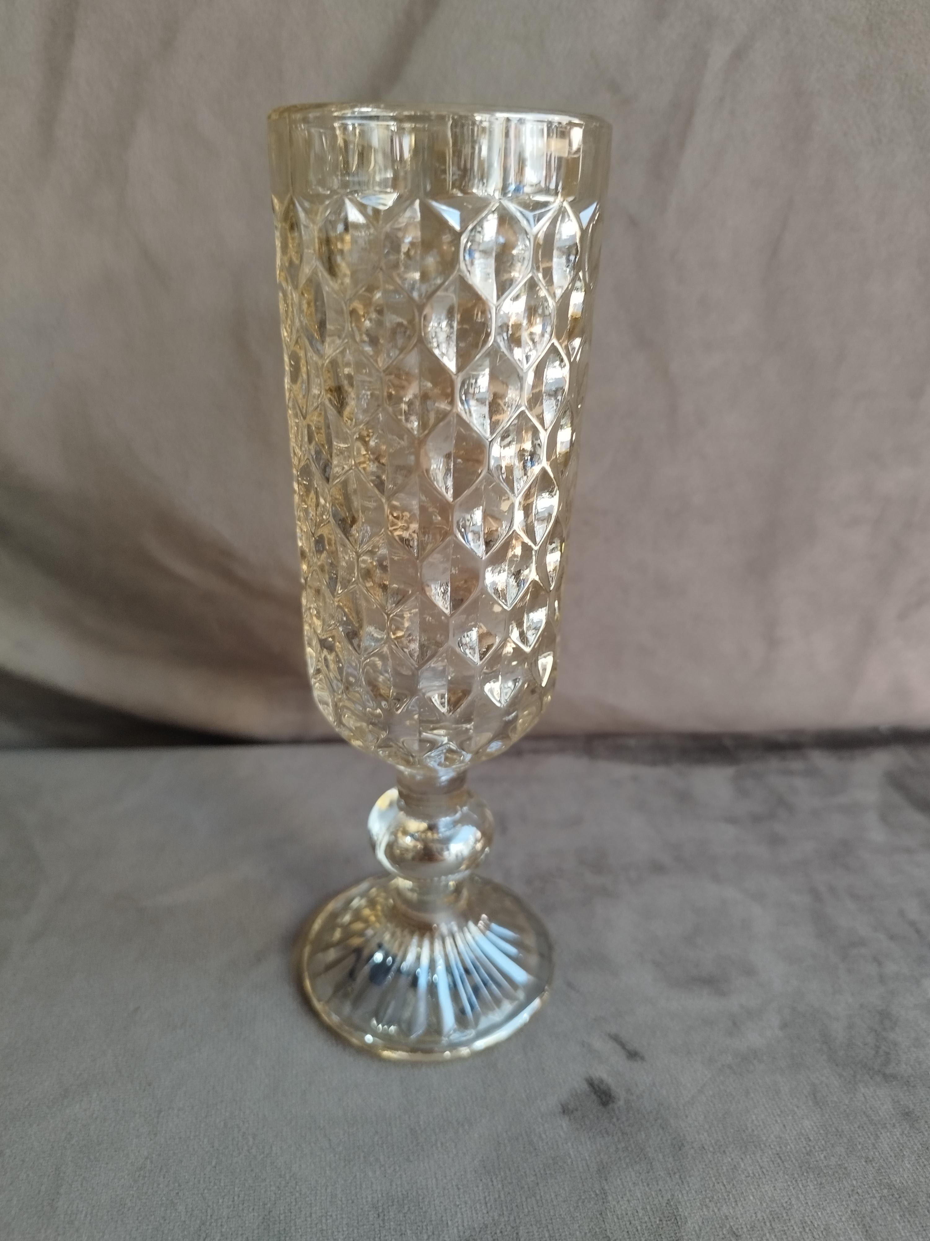 Набор бокалов для шампанского YIWU стеклянных 150 мл 6 шт. Светло-золотистый (HP-19-29-1)