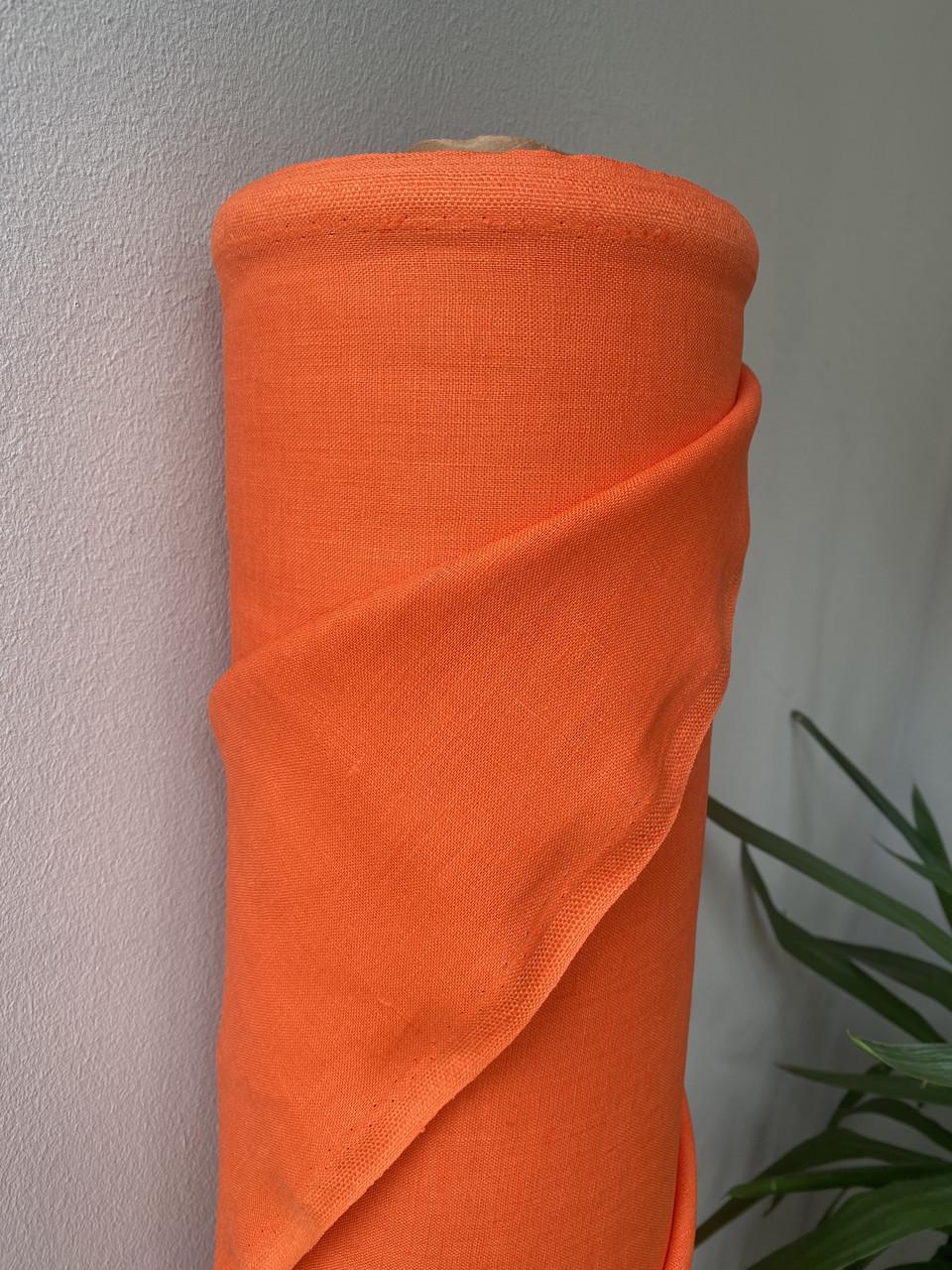 Ткань Linen Plus 100% лен Оранжевый 392/545 - фото 4 Ткань Linen Plus 100% лен Оранжевый 392/545 - фото 4