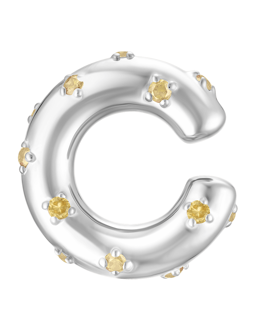 Каф Spark yellow жіночий RIMMART JEWELRY срібний One size