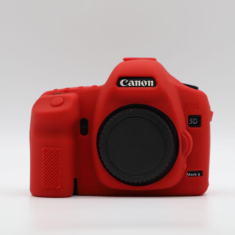 Чехол защитный силиконовый для фотоаппаратов Canon EOS 5D Mark II Красный