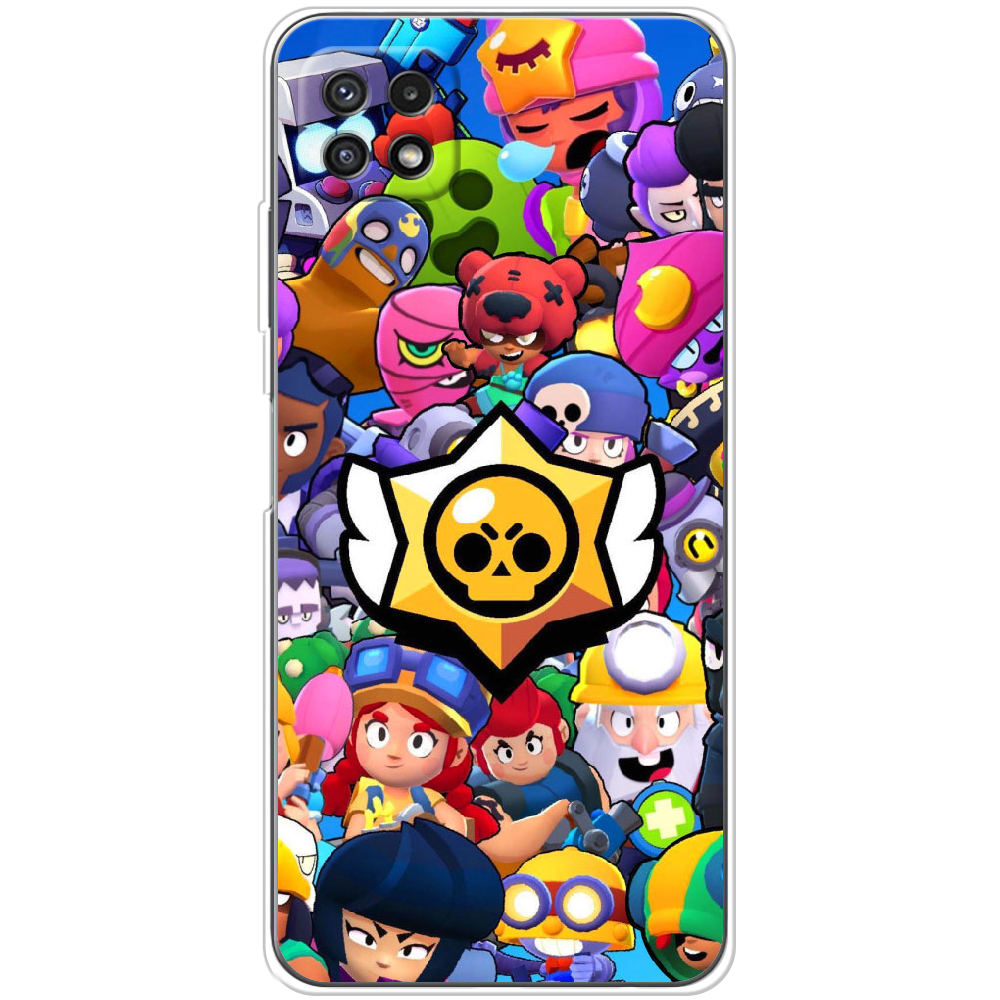 Чехол BoxFace Samsung Galaxy A22 5G (A226) Brawl Stars Прозрачный силикон (44332-up2389-44332)