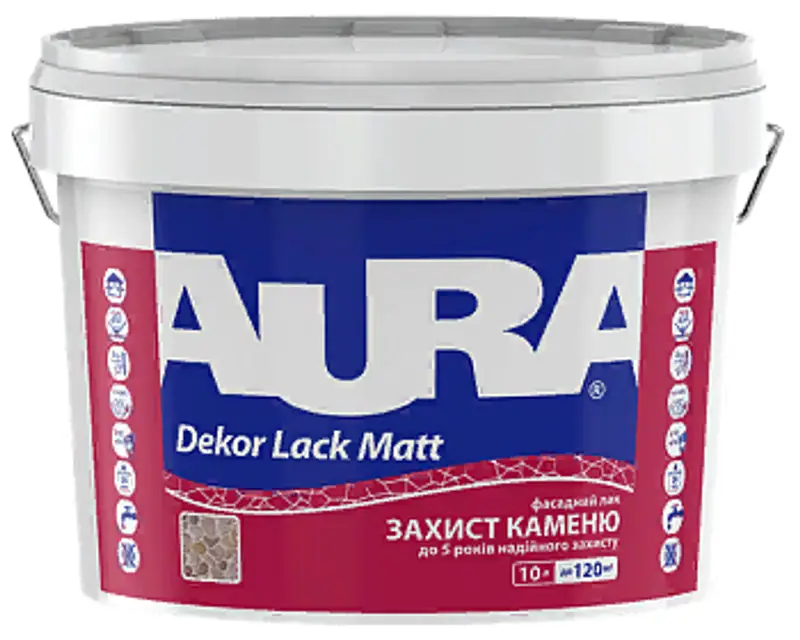 Лак акриловий Aura Decor Lack Matt фасадний 10 л (2571494750)