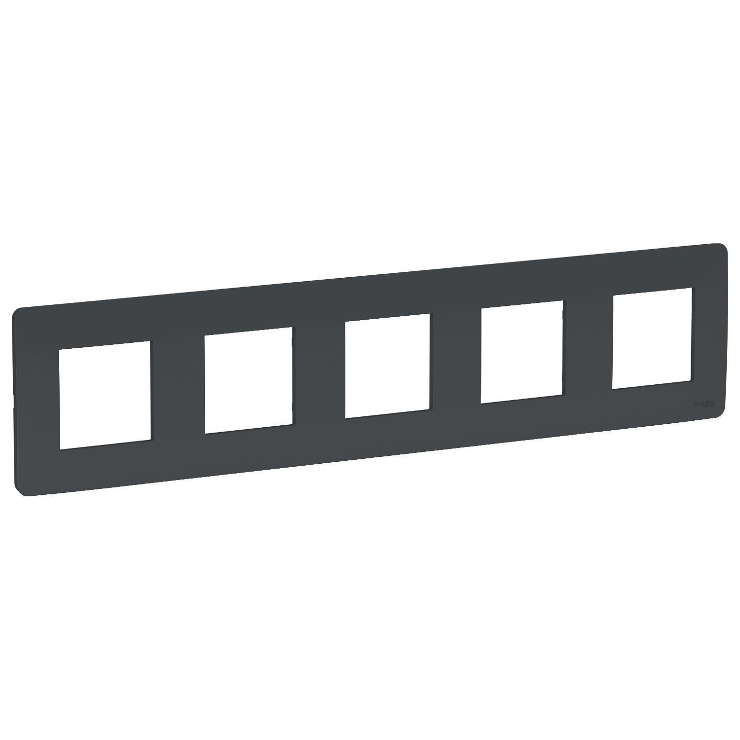 Рамка пятиместная Schneider Electric Unica Studio Антрацит (NU201054)