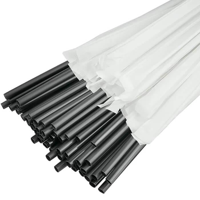 Соломка в индивидуальной упаковке d5 210 мм 6х200 шт. Черный (5958) - фото 1 Соломка в индивидуальной упаковке d5 210 мм 6х200 шт. Черный (5958) - фото 1