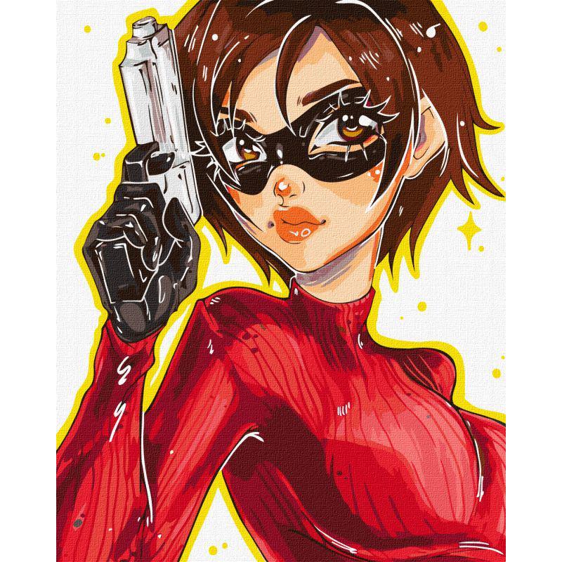 Картина по номерам Ideyka Девушка-агент 40x50 см Разноцветный (PM-194-K-748)