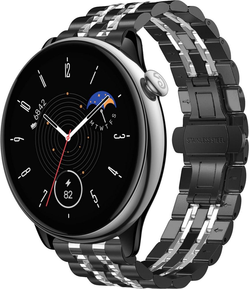 Браслет металлический Spinye Line для Amazfit GTR Mini Black/Silver (33501-03)