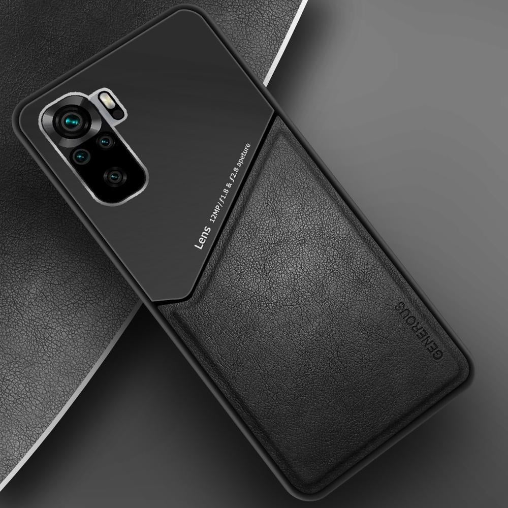 Комбинированный чехол Generous на Xiaomi Redmi Note 10 Black (22870-2B)