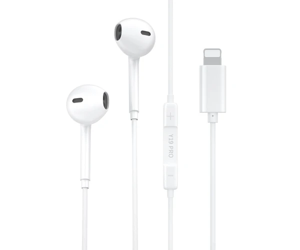 Наушники гарнитура Wkupin Y19 Pro Lightning 1,2 м White