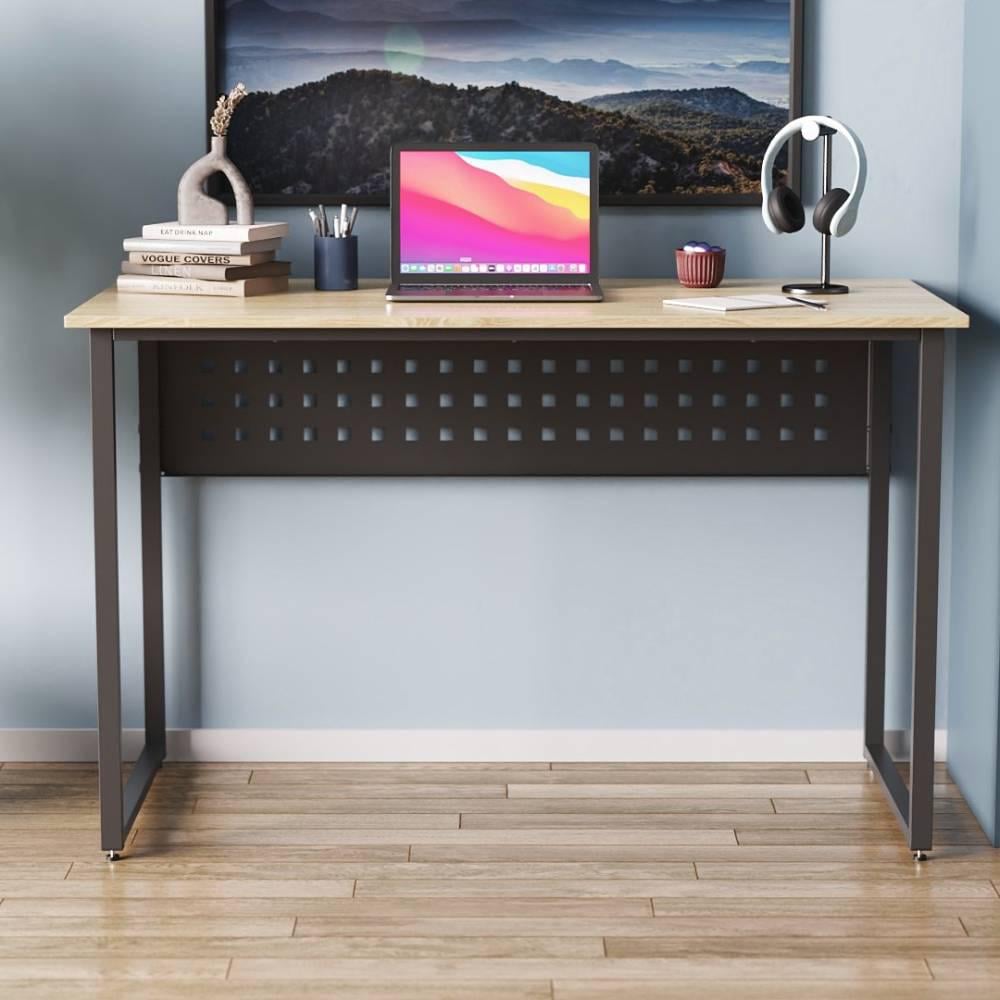Компьютерный стол Ferrum-decor Майк ДСП 16 мм 75x120x60 см Черный/Дуб Сонома (FRD-103858)