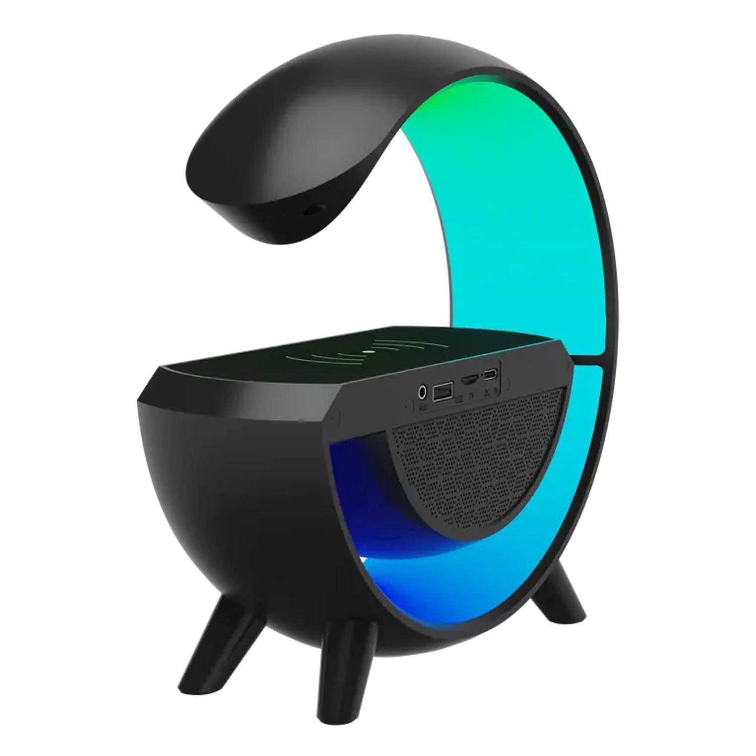 Колонка Bluetooth 3в1 SUNROZ WirelessCharger R99 RGB Black - фото 7