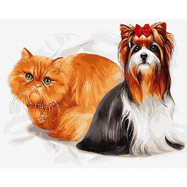 Картина по номерам Brushme GX33994 Любимые четвероногие друзья 40х50 см (1396024958)