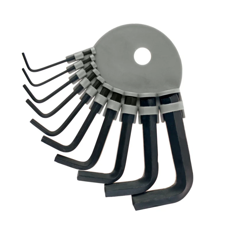 Набір шестигранних ключів Polax Г-подібних на кільці 10 шт. 1,5-10 мм (25-011) Набір шестигранних ключів Polax Г-подібних на кільці 10 шт. 1,5-10 мм (25-011)