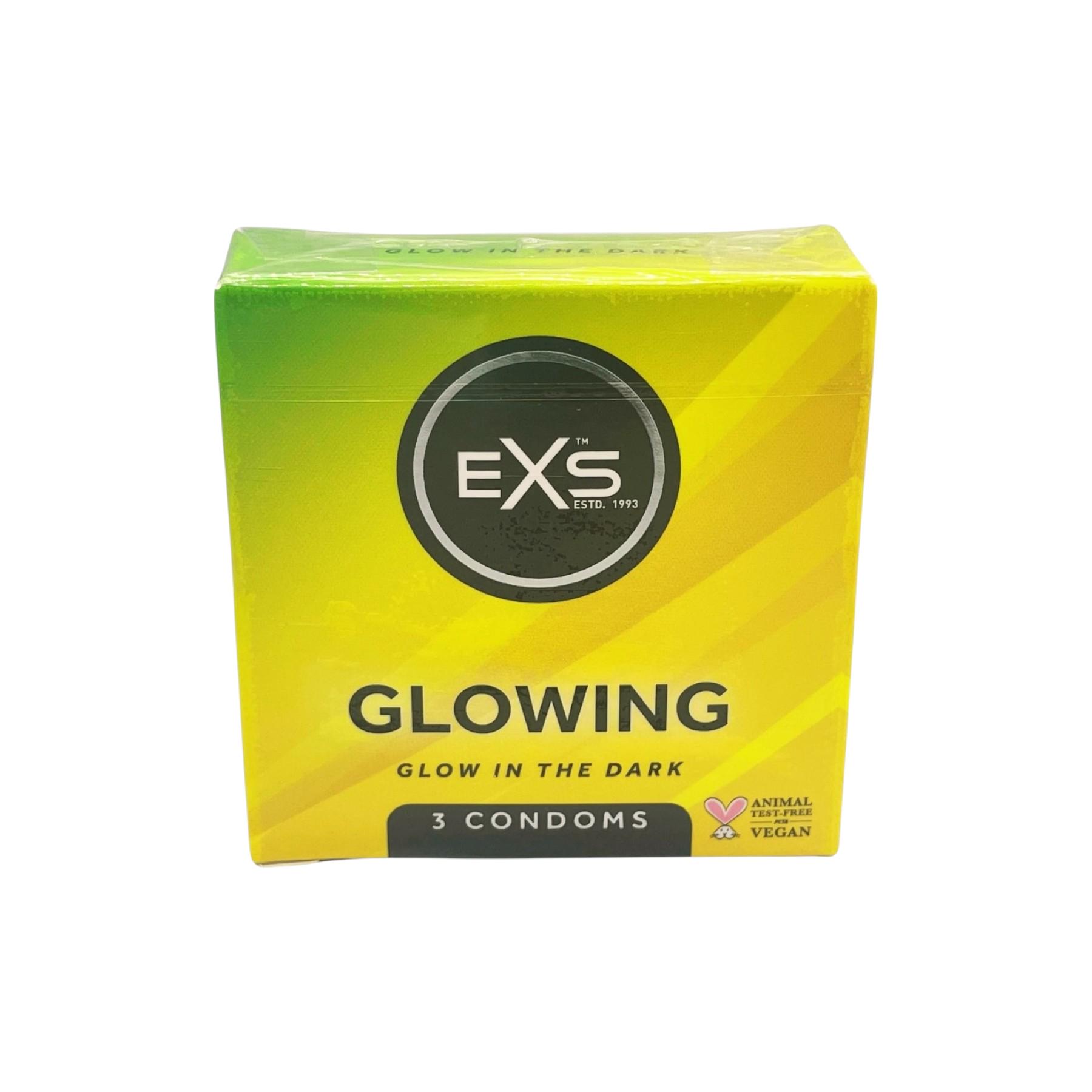 Презервативи EXS Glowing №3 флуоресцентні веганські - фото 2 Презервативи EXS Glowing №3 флуоресцентні веганські - фото 2