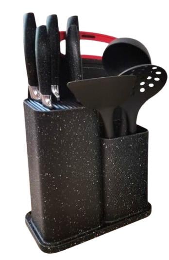 Набір ножів KS-62 Bright Chef з підставкою Чорний (1868756060) - фото 3 Набір ножів KS-62 Bright Chef з підставкою Чорний (1868756060) - фото 3