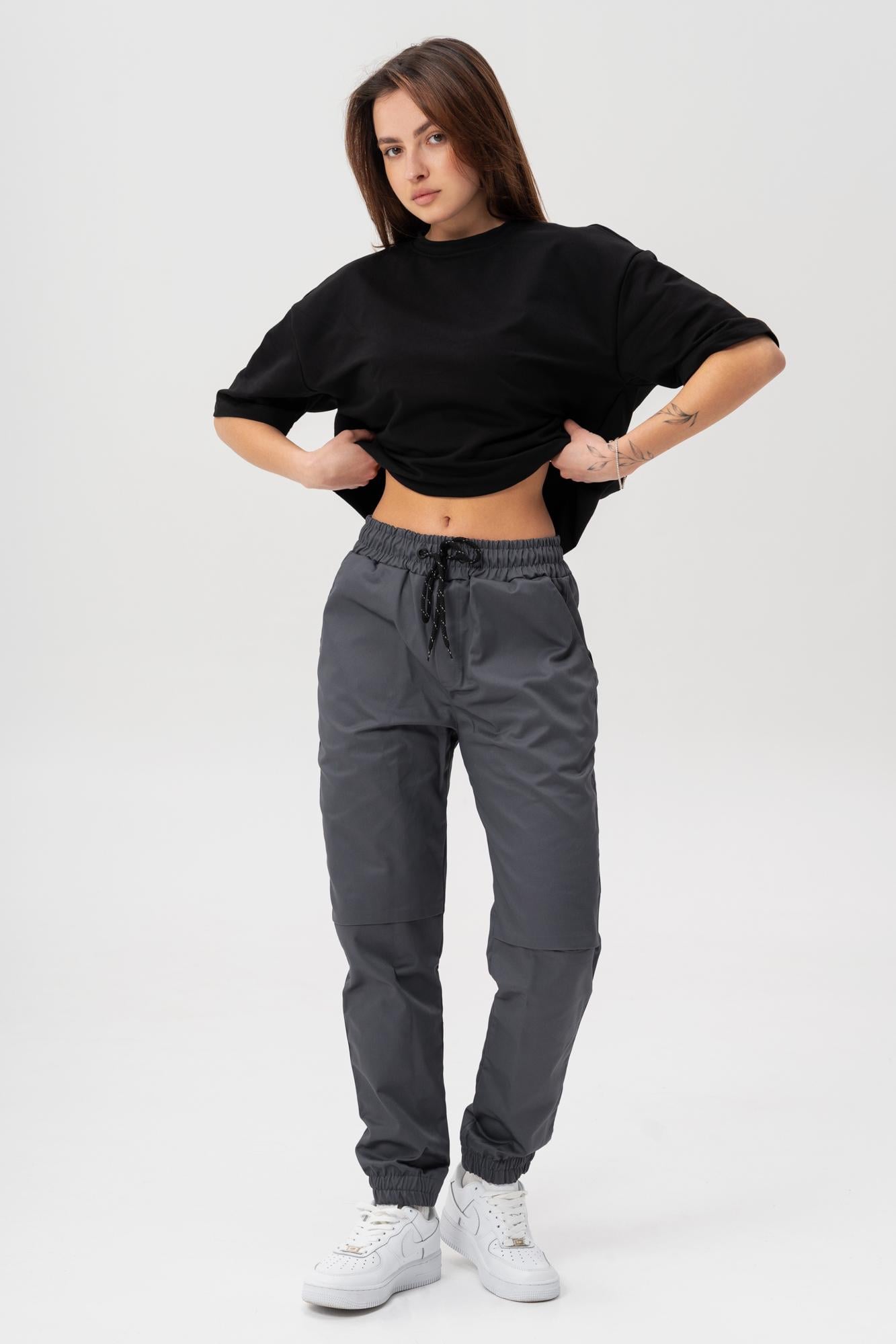 Брюки-джогеры хлопковые Without 2026 3XL Gray (3XL8056205 8056206)