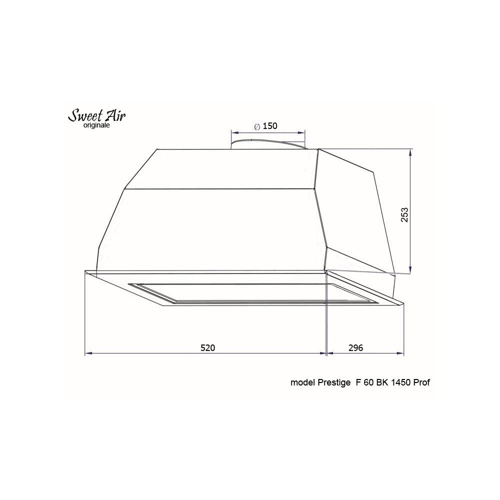 Витяжка Sweet Air Prestige F 60 BGlass 1450 LED зі скляним фасадом - фото 7