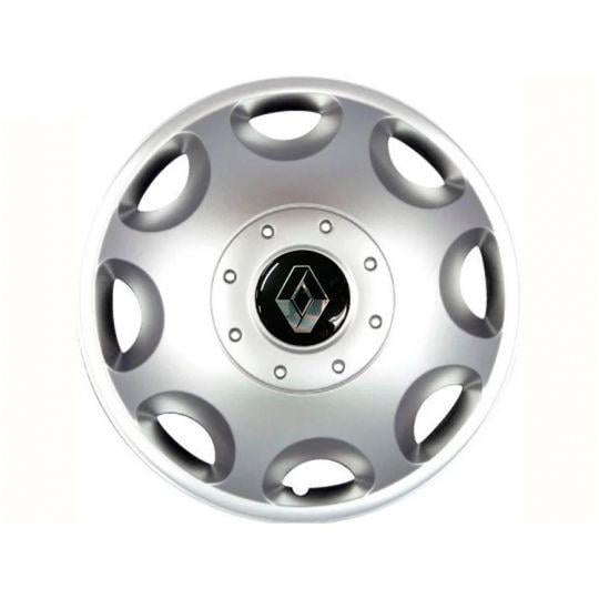 Ковпаки автомобільні SKS 300 R15 з логотипом Renault 4 шт. Сріблястий