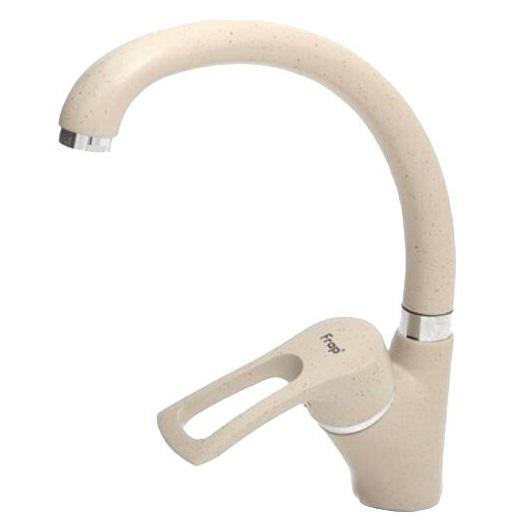 Змішувач для кухні Frap F4166-10 одноважільний Бежевий (171207)
