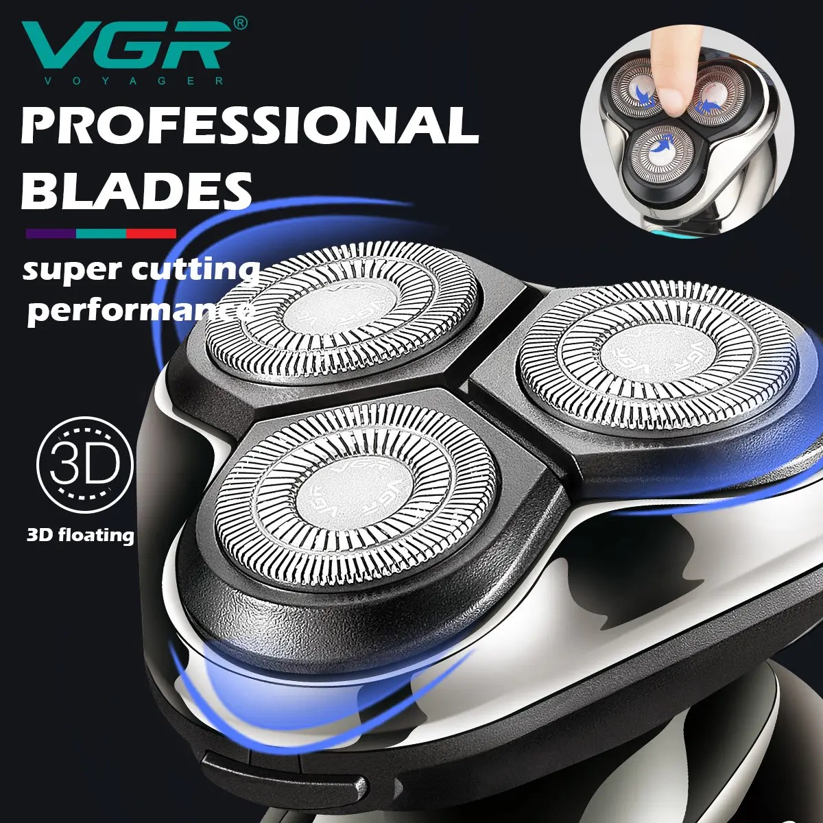 Електробритва VGR V-323 Black (9024) - фото 2