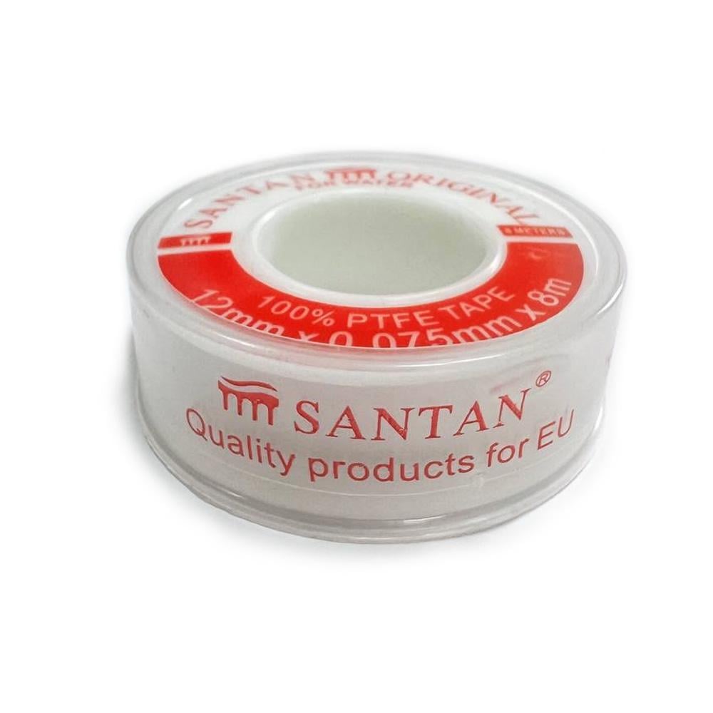 Фум стрічка SANTAN 12x0,075 мм x 8 м Білий (41150)