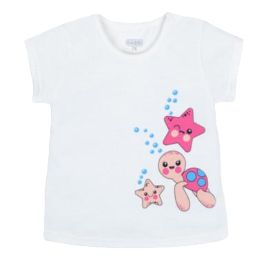 Футболка детская хлопковая для девочки Gabbi FT-21-5-1 Моя принцесса 74 см Белый (12624)