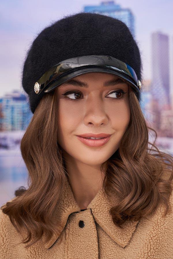 Берет с козырьком Braxton Ивы женский Черный (4953)